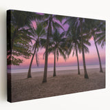 Large canvas print of a Caribbean landscape, featuring vibrant blue and green tones, ideal for kitchen wall art.