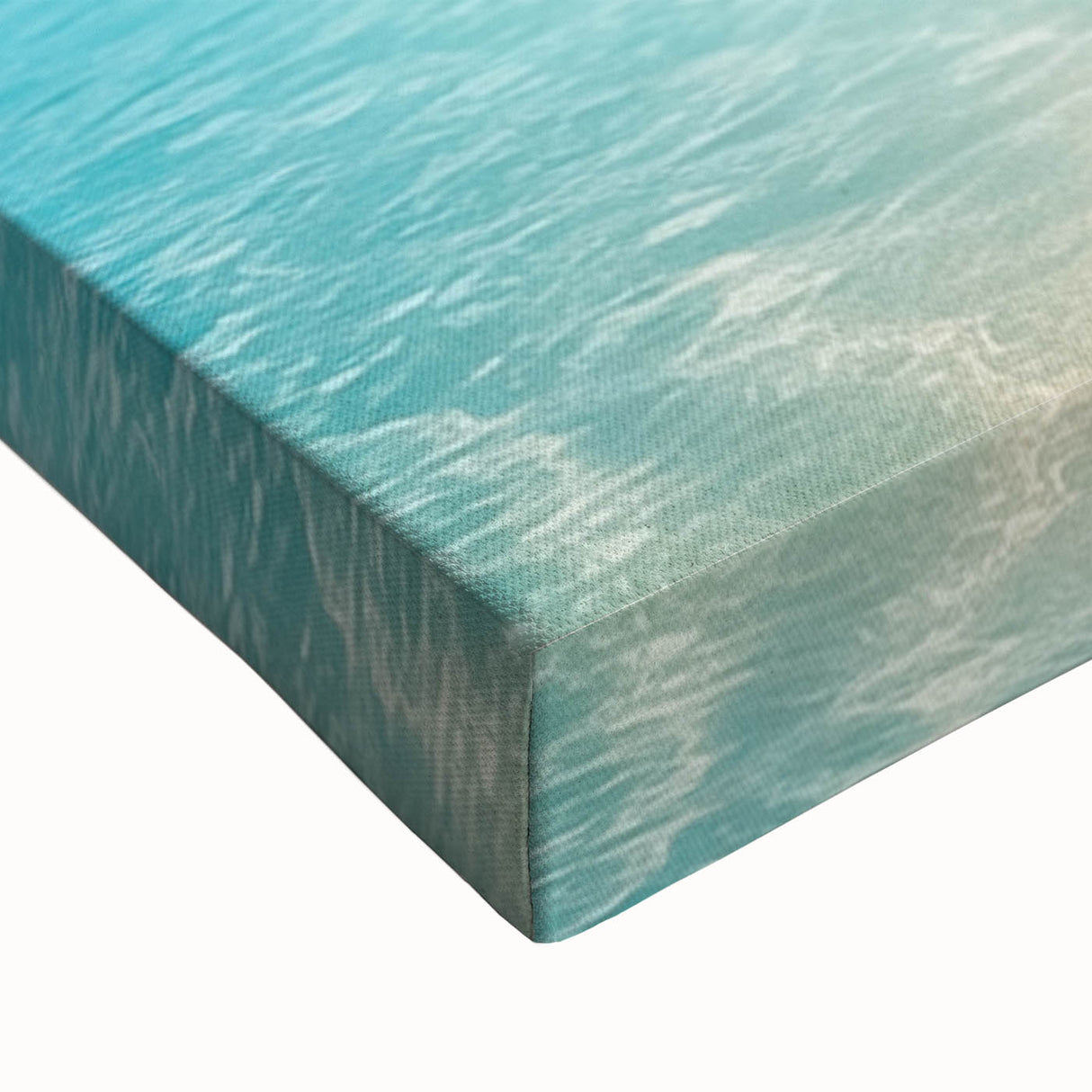 Black and white landscape art painting of the Caribbean Bahamas on stretched canvas, ideal for bedroom wall decor.