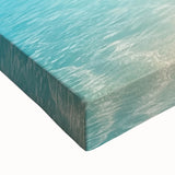 Black and white landscape art painting of the Caribbean Bahamas on stretched canvas, ideal for bedroom wall decor.