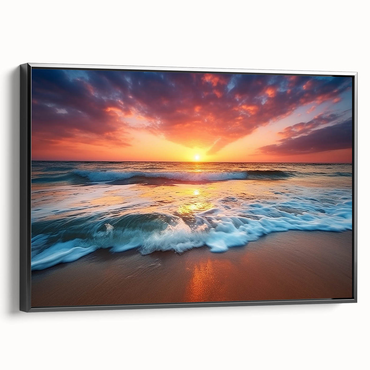 Black and white framed canvas featuring a vintage-style Barbados landscape, ideal for bedroom wall decor.