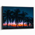 Black and white framed canvas of a vintage Cuban landscape, ideal for bedroom wall art.