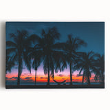 Black and white stretched canvas featuring a vintage Caribbean street scene, ideal for kitchen wall art.