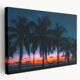 Large canvas print of a vibrant Caribbean beach scene, ideal for kitchen wall art.