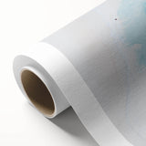 Art deco poster depicting a serene Caribbean scene with soft pastel colors on rolled canvas, ideal for nursery wall art.