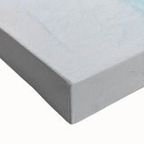 Large art of a black and white Caribbean landscape on stretched canvas, ideal for bedroom wall decor.