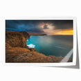 Extra large rolled print of a vibrant Caribbean Puerto Rican scenery with lush florals, ideal for art wall dining room.