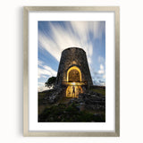 Extra large wall art featuring an abstract depiction of the Caribbean Virgin Islands in textured silver frame.