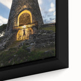 Framed canvas of a Caribbean Virgin Islands scenery in black with colorful, textured detail, ideal for living room decor.