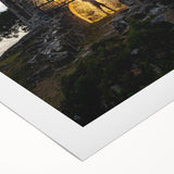 Art deco poster of the Caribbean Virgin Islands in vibrant blue tones on rolled canvas, suitable for dining room wall art.