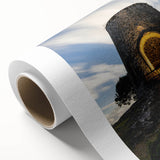 Art Deco style poster of the Caribbean Virgin Islands on rolled canvas, featuring serene blue and green tones.