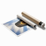 Extra large rolled canvas print of the Caribbean Virgin Islands in vibrant blue and green tones.