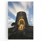 Black and white photo of Caribbean Virgin Islands on stretched canvas, suitable as large kitchen wall art.