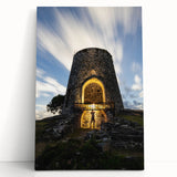 Black and white large art print of the Caribbean Virgin Islands on stretched canvas, ideal for kitchen wall art.