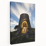 Caribbean Virgin Islands landscape on large stretched canvas with vivid blue and green hues, ideal for kitchen wall art.