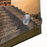 Mid-century modernist abstract art of Central America in vibrant hues on acrylic glass, ideal for dining room art.