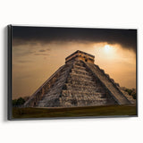 Black and white landscape art painting of Belize scenery on a framed canvas, ideal for bedroom decor.