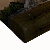 Black and white landscape painting of Belize scenery on large stretched canvas, suitable for bedroom wall art.