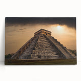 Black and white photograph of Central America scenery on large stretched canvas.