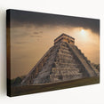 Stretched canvas featuring a vibrant Belize landscape with lush greenery and blue skies, ideal for kitchen wall art.