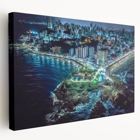 El Salvador landscape on large stretched canvas, featuring lush greenery and gentle hills, suitable for kitchen wall art.