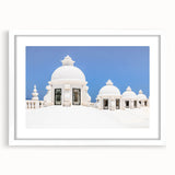 Extra large abstract art print of Central American scenery in textured style.