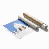 Central America Nicaragua scenery in muted earth tones on rolled canvas, ideal for classy bathroom wall decor.