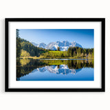 Extra large, textured abstract art print of colorful European scenery on a black framed canvas, ideal for living room decor.