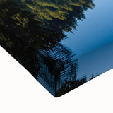 Large art depicting a black and white Austrian landscape on stretched canvas, suitable for bedroom wall decor.