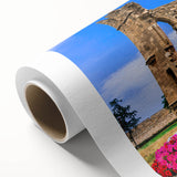 Art Deco style poster of a European Cyprus landscape on rolled canvas, ideal for nursery wall art.