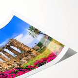 Extra large wall art of line art flowers in black on white, rolled print, suitable for large living room walls.