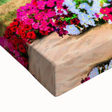 Black and white landscape art painting of Cyprus scenery on large stretched canvas, suitable for bedroom wall decor.