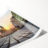 Extra large wall art featuring line art flowers in muted tones on rolled canvas, suitable for large living room decor.