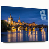 Acrylic print of a large abstract depiction of the Czech Republic scenery in muted earth tones.