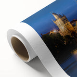 Art Deco poster of a Czech Republic scenery in pastel shades on rolled canvas, ideal for nursery wall art.