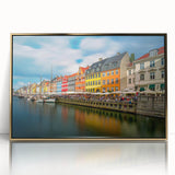 Large art print of a European Denmark scenery in muted earth tones on a framed acrylic, ideal for modern art wall decor.