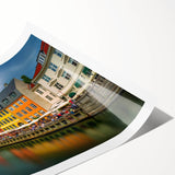 Extra large wall art depicting line art flowers in black on white, rolled canvas, ideal for large living room decor.