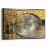 Black and white wall art of a vintage Bath, England landscape on framed canvas, ideal for bedroom decor.