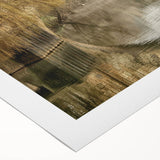 Art deco poster depicting the Bath, England skyline in muted earth tones on rolled canvas, ideal for dining room decor.