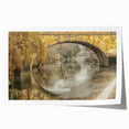 Rolled print of Bath, England scenery with floral accents in soft green and beige tones, ideal for art wall dining room.