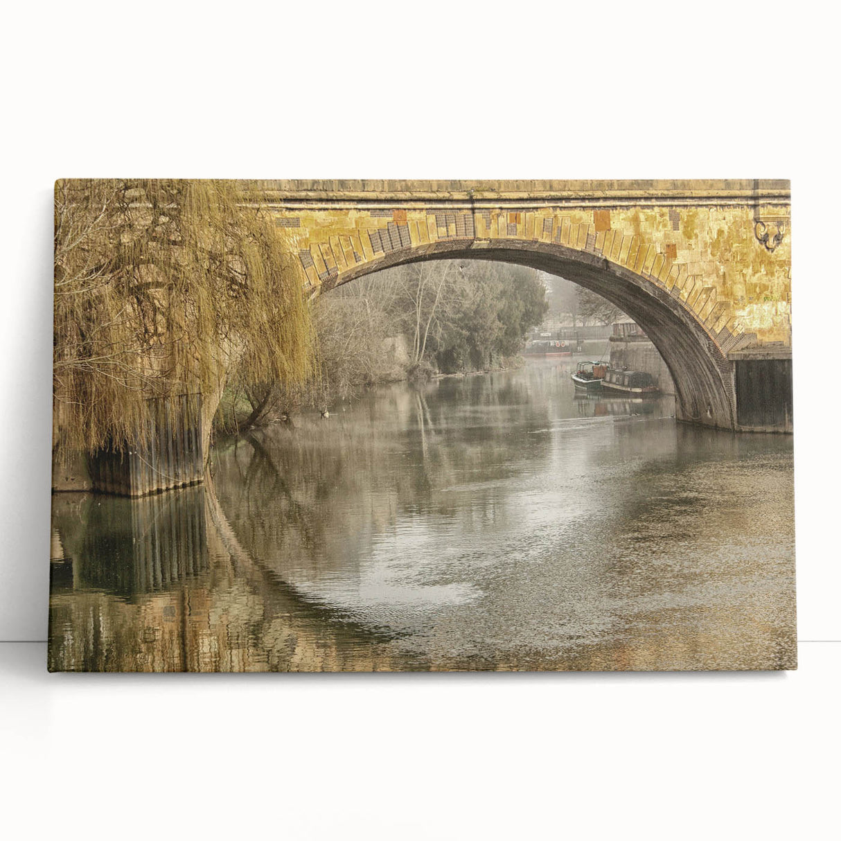 Black and white stretched canvas of Bath, England skyline, ideal for kitchen wall art.
