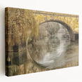 Large art depicting the Bath, England skyline in muted watercolor tones on stretched canvas, suitable for kitchen wall art.