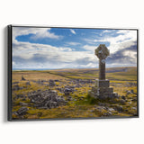 Black and white landscape art of Cumbria, England on framed canvas, ideal for bedroom wall decor.