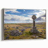 Landscape art painting of Cumbria, England, with vibrant green and blue tones on a framed canvas.