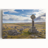 Black and white photograph of Cumbria landscape on stretched canvas, ideal for kitchen wall art.