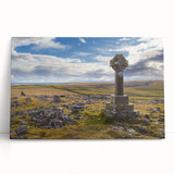 Black and white photo of Cumbria landscape on large stretched canvas, suitable as kitchen wall art.