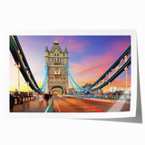 Extra large rolled print of a London scenery in muted earth tones, ideal for art wall dining room.