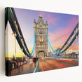Large canvas print of London scenery in muted gray and blue tones, ideal for kitchen wall art.