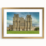 Abstract art print of Oxford scenery in muted earth tones on a framed canvas, suitable for dining room decor.