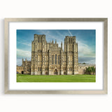 Extra large wall art featuring an abstract depiction of Oxford, England, in textured hues of gray and silver.