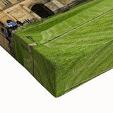 Black and white landscape art painting of Oxford on stretched canvas, ideal for bedroom wall art.